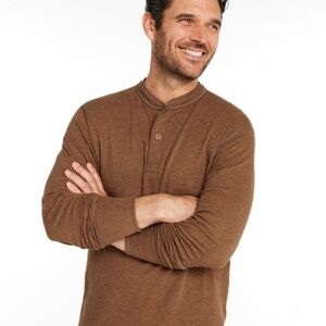 LL BEAN Men’s Two Layer River Driver’s Shirt Traditional For Henley Sz.L